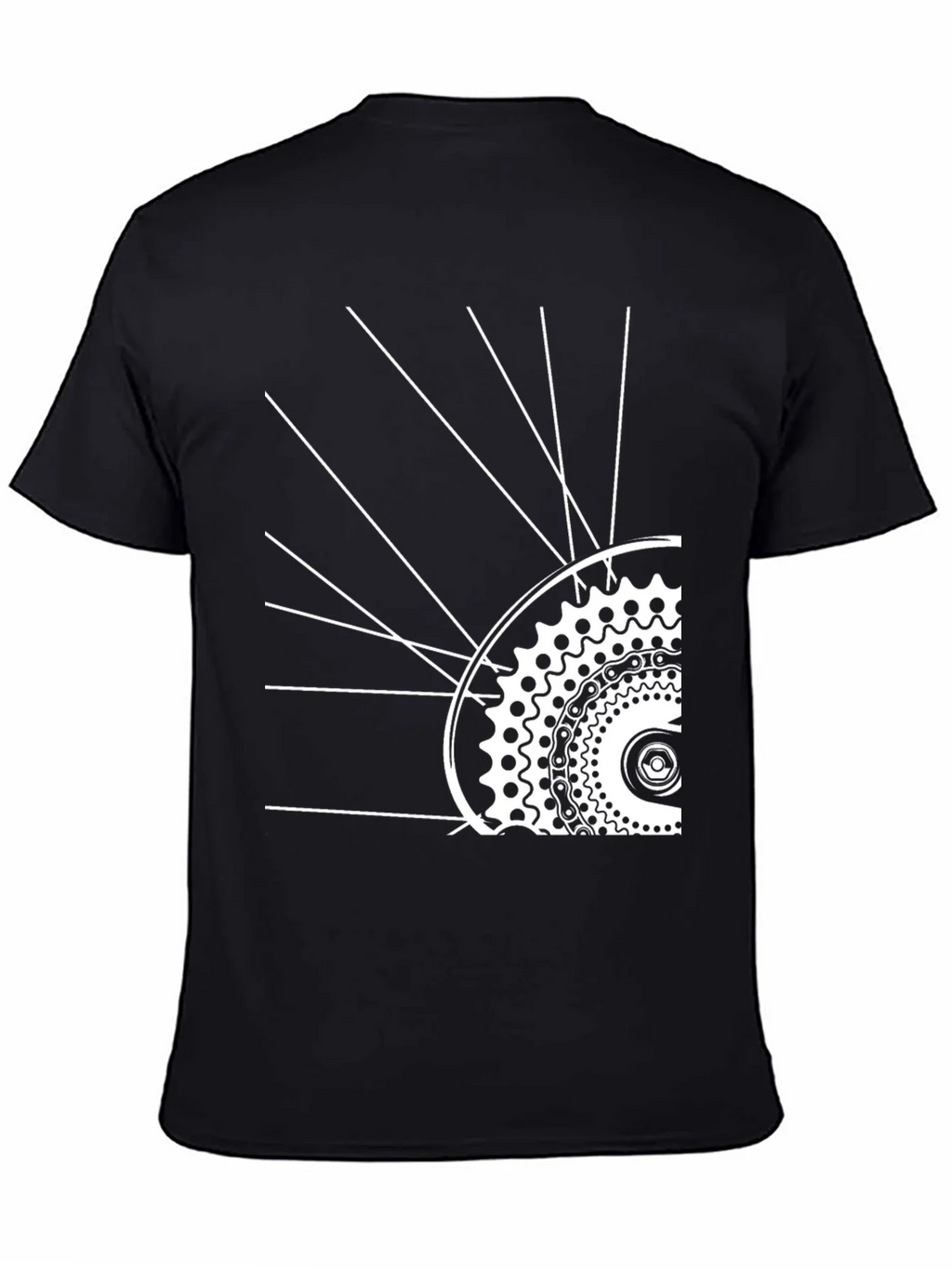 Cool Bike Wheel Graphic Tee - Black product image 4