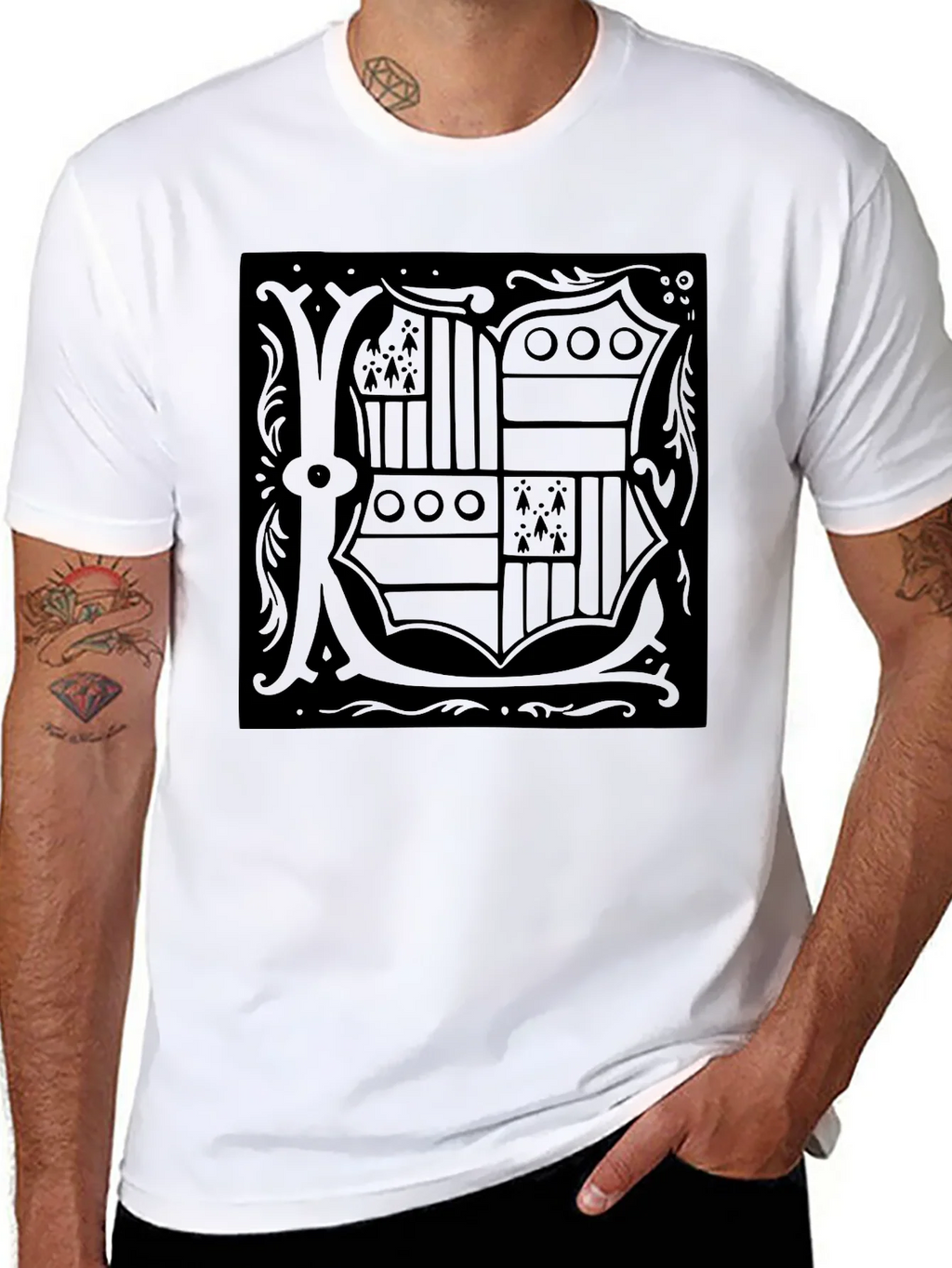 Monochrome Crest Graphic Tee product image 7