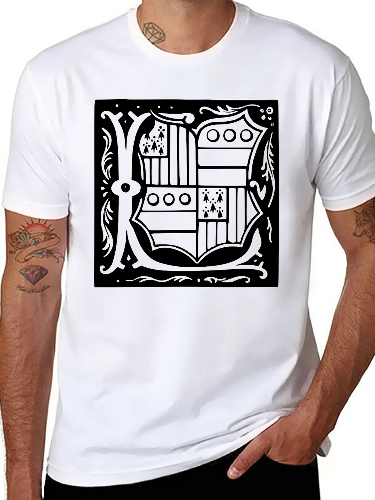 Monochrome Crest Graphic Tee product image 7