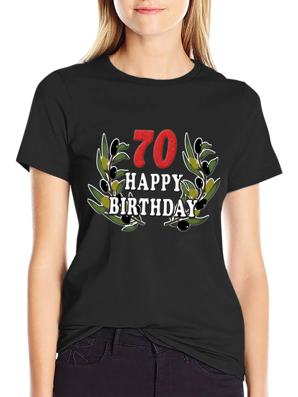 70th Birthday Olive Branch T-Shirt product image 2