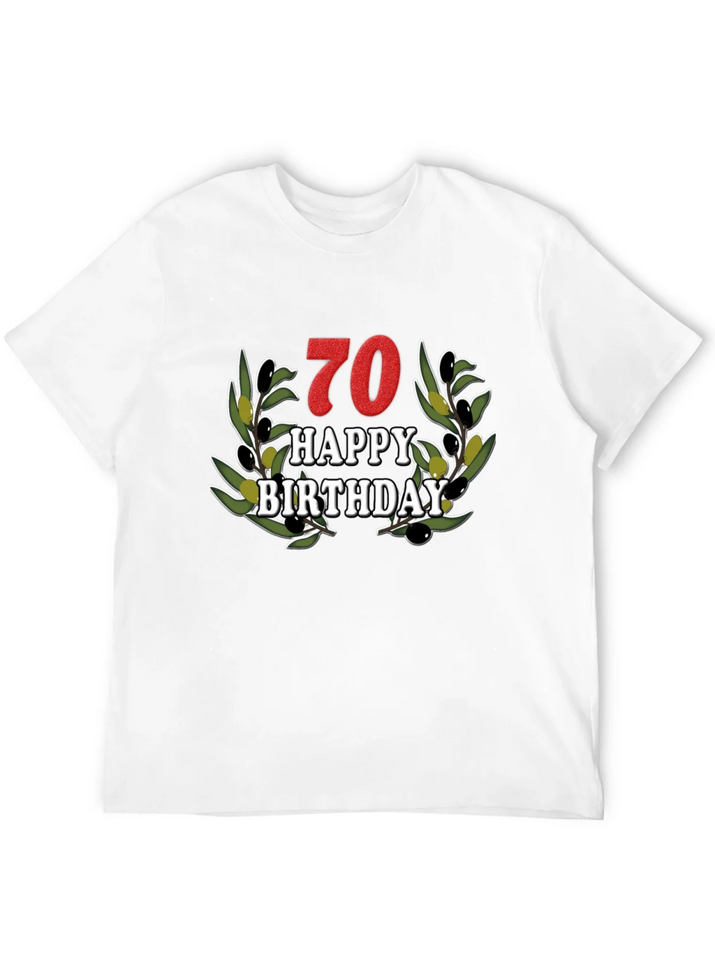 70th Birthday Olive Branch T-Shirt product image 11