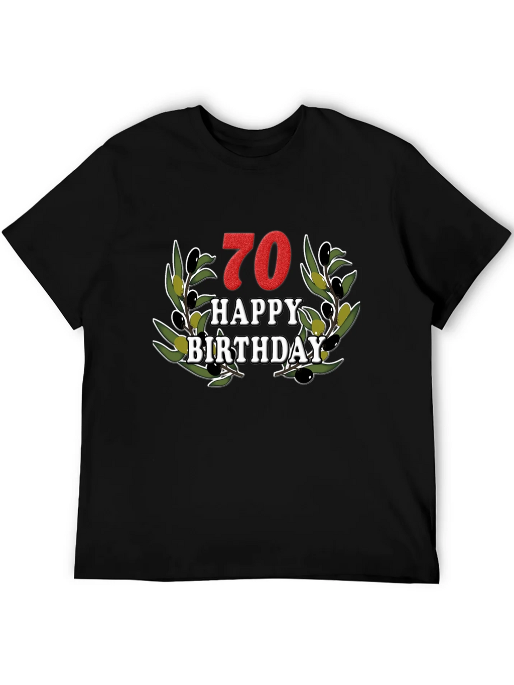 70th Birthday Olive Branch T-Shirt product image 5