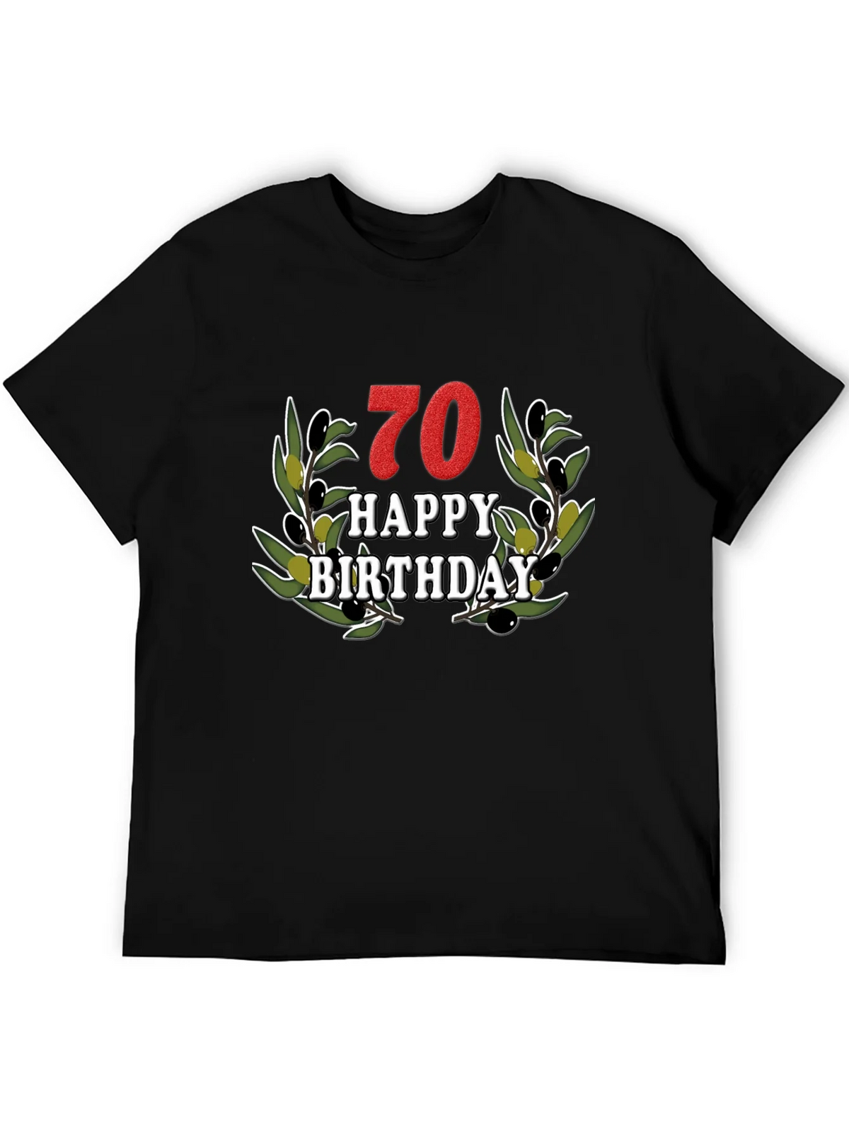 70th Birthday Olive Branch T-Shirt product image 5