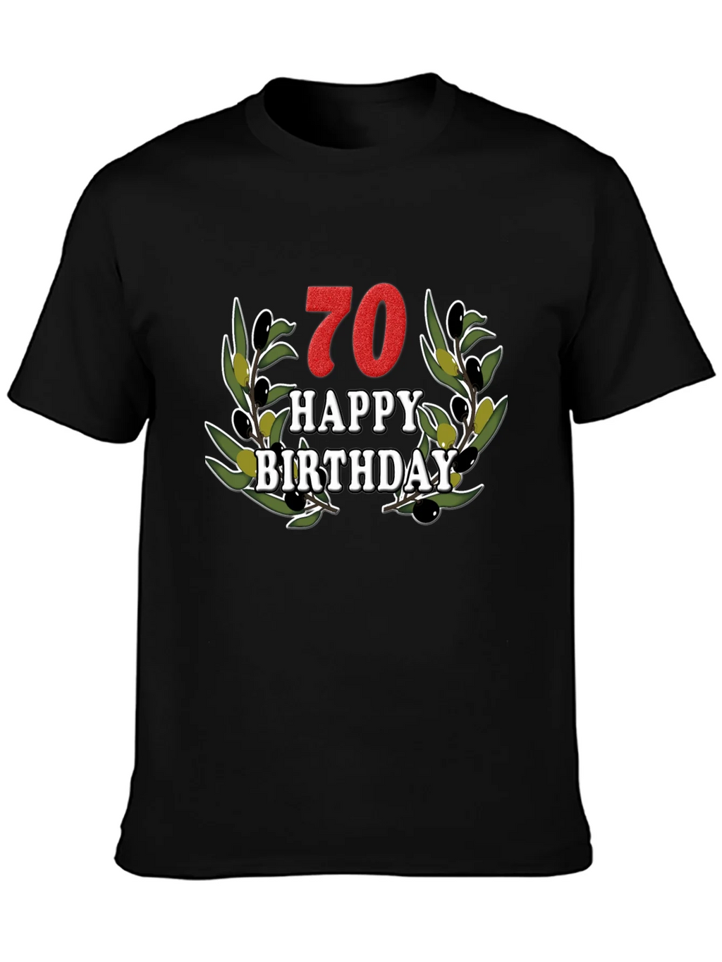 70th Birthday Olive Branch T-Shirt product image 3