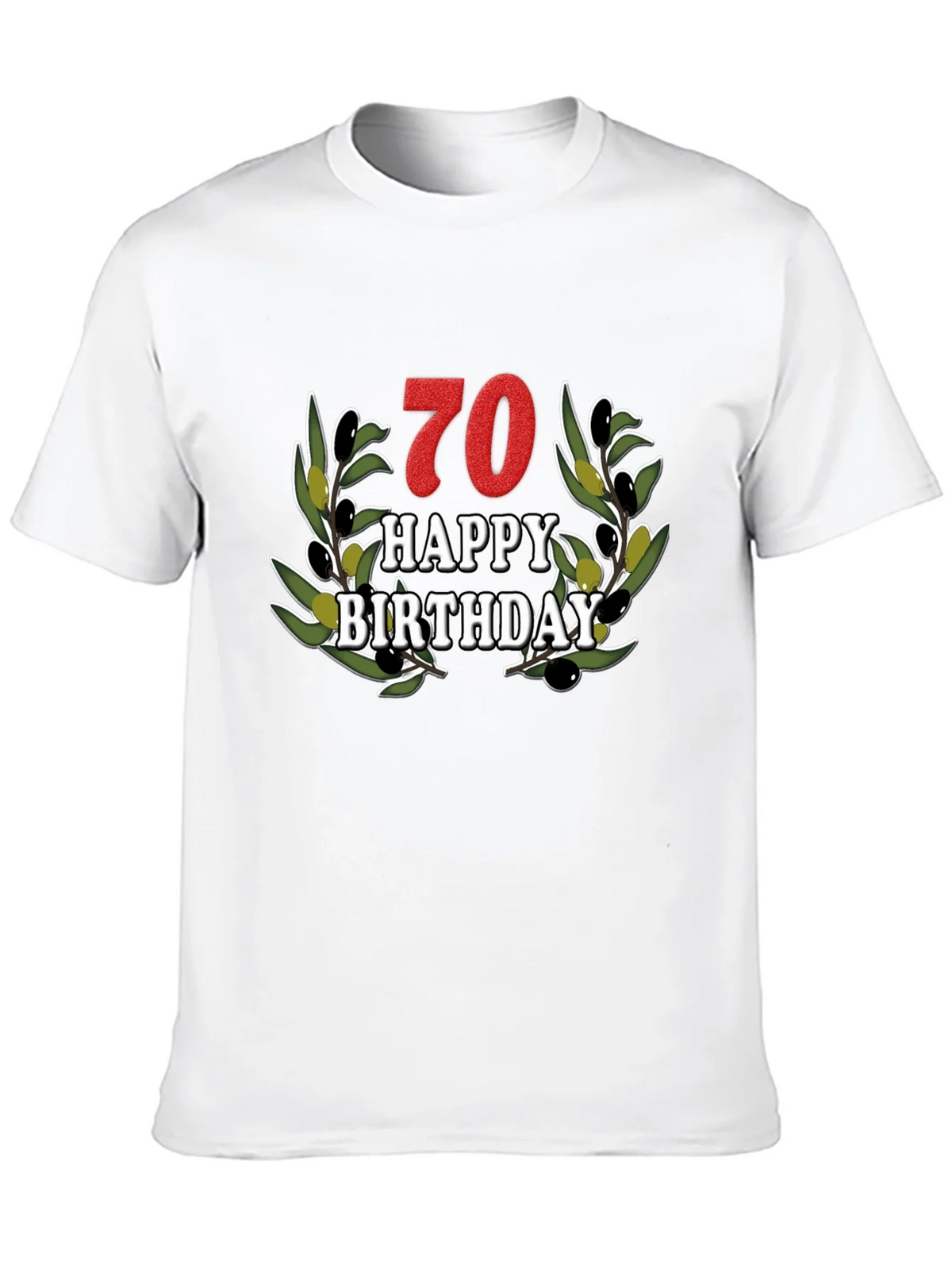 70th Birthday Olive Branch T-Shirt product image 9