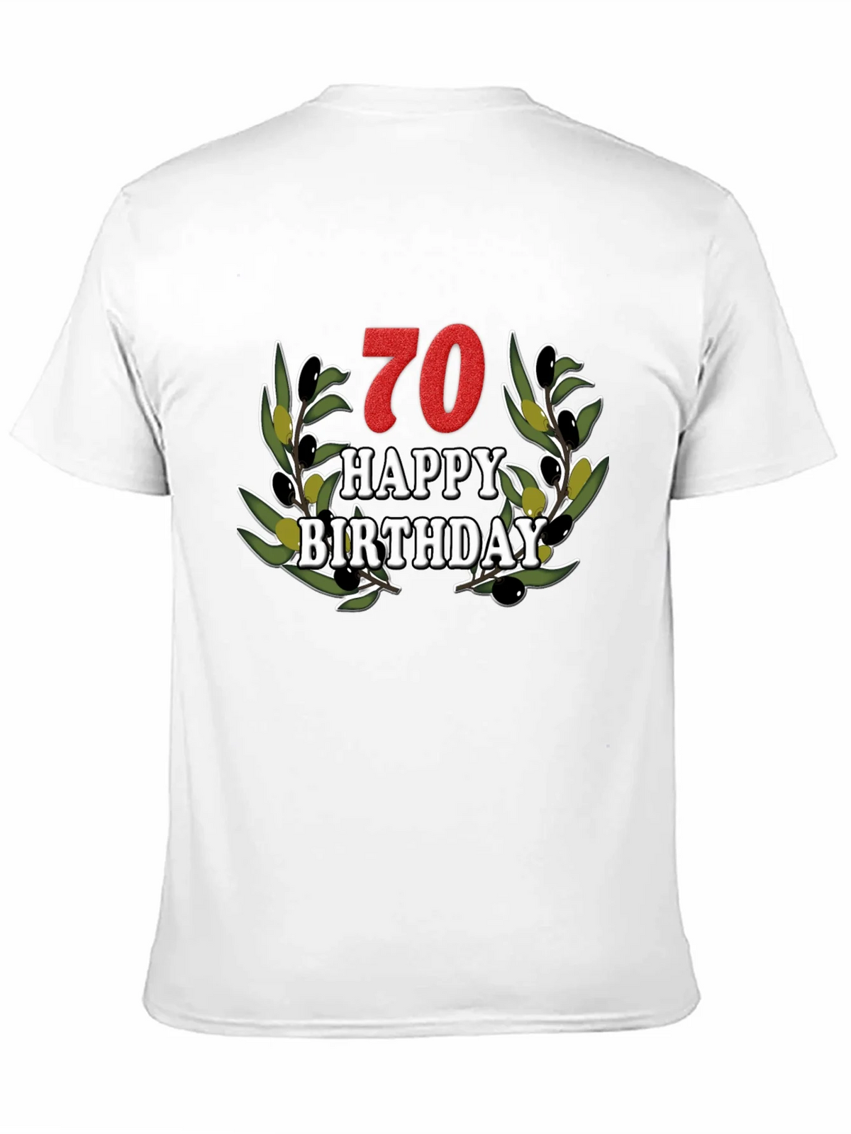 70th Birthday Olive Branch T-Shirt product image 10