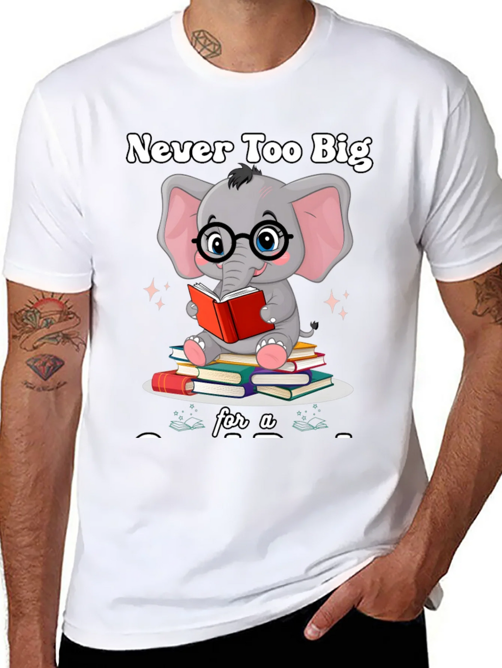 Never Too Big For A Book T-Shirt product image 7