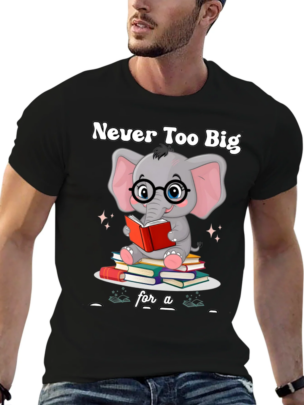 Never Too Big For A Book T-Shirt product image 6