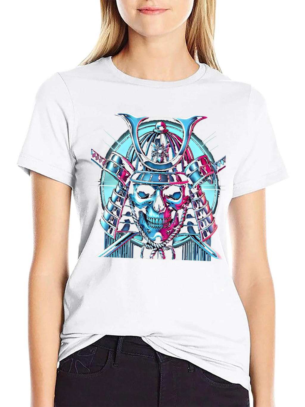 Samurai Skull Graphic T-Shirt product image 8