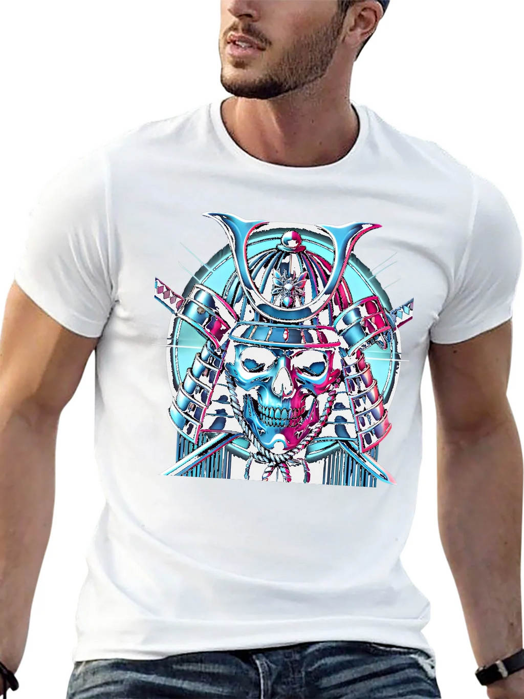 Samurai Skull Graphic T-Shirt product image 12