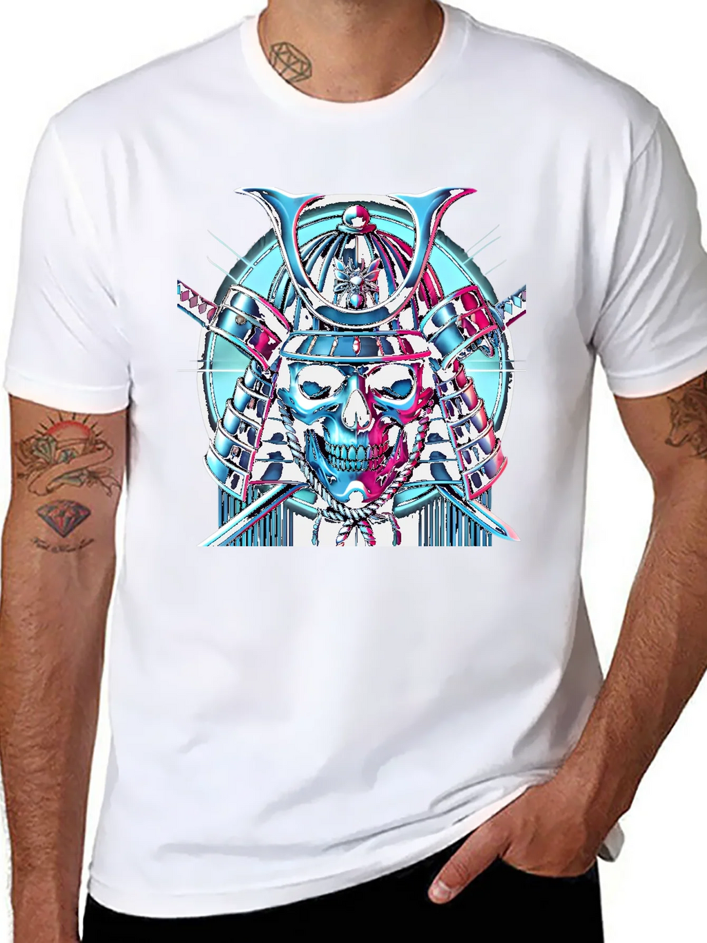 Samurai Skull Graphic T-Shirt product image 7