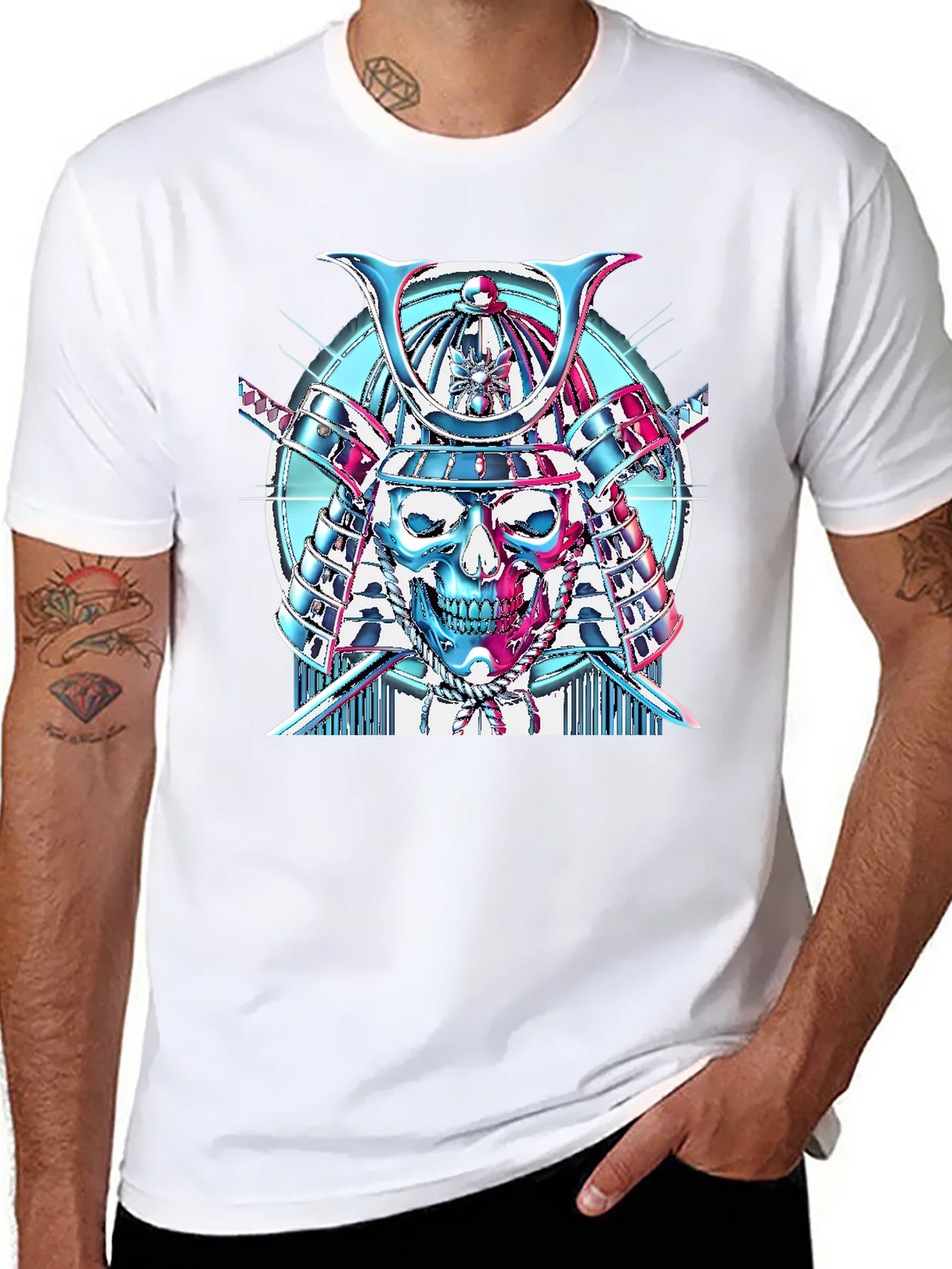 Samurai Skull Graphic T-Shirt product image 7