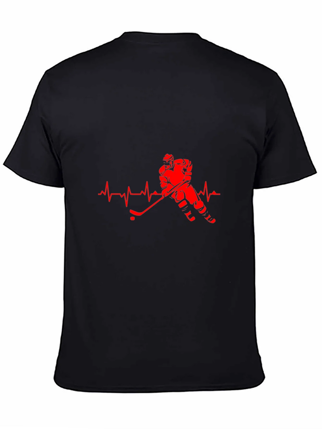 Hockey Heartbeat Black T-Shirt product image 4