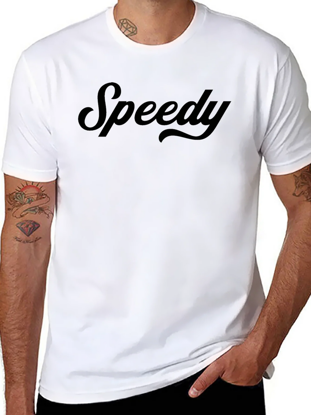Speedy Graphic Tee - Premium Black Cotton T-Shirt product image 6