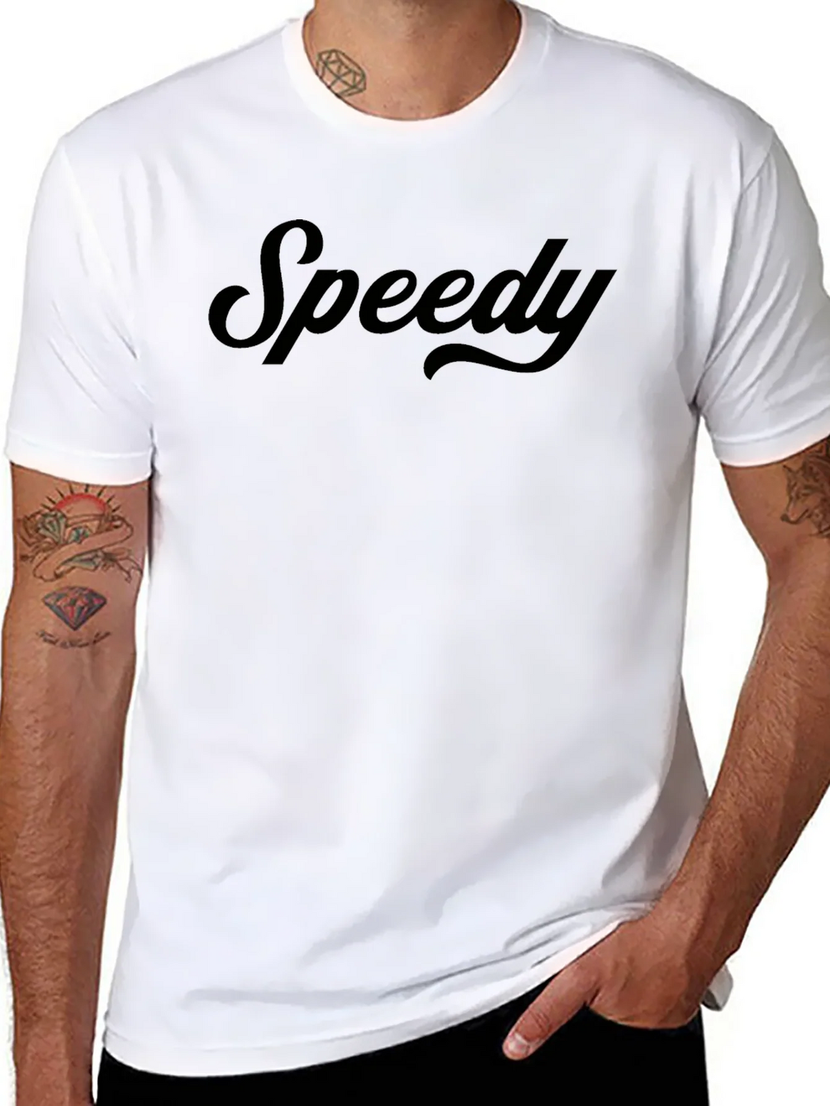 Speedy Graphic Tee - Premium Black Cotton T-Shirt product image 6