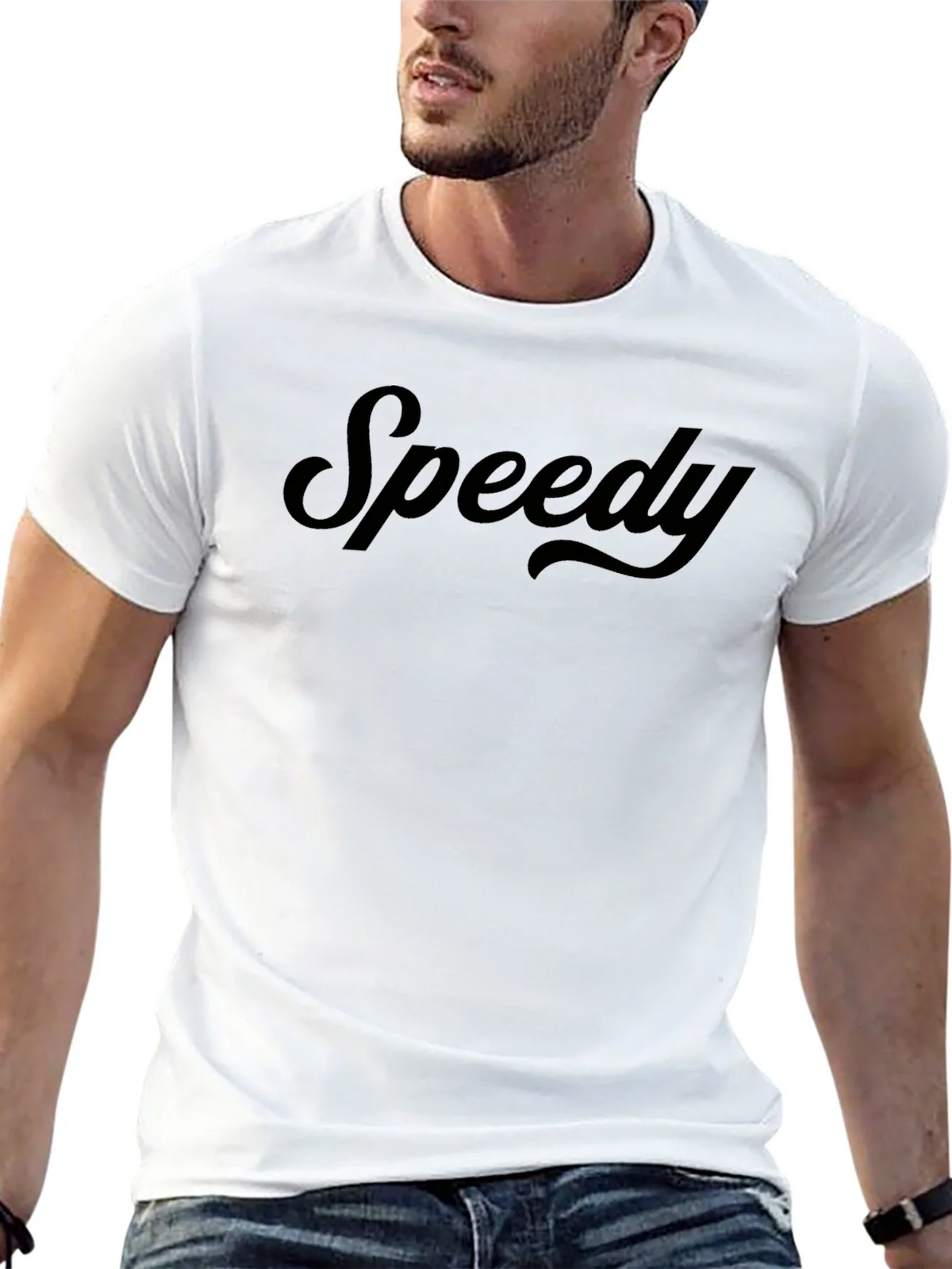 Speedy Graphic Tee - Premium Black Cotton T-Shirt product image 8