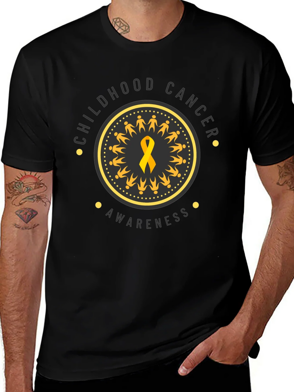 Childhood Cancer Awareness Ribbon Graphic T-Shirt product image 1