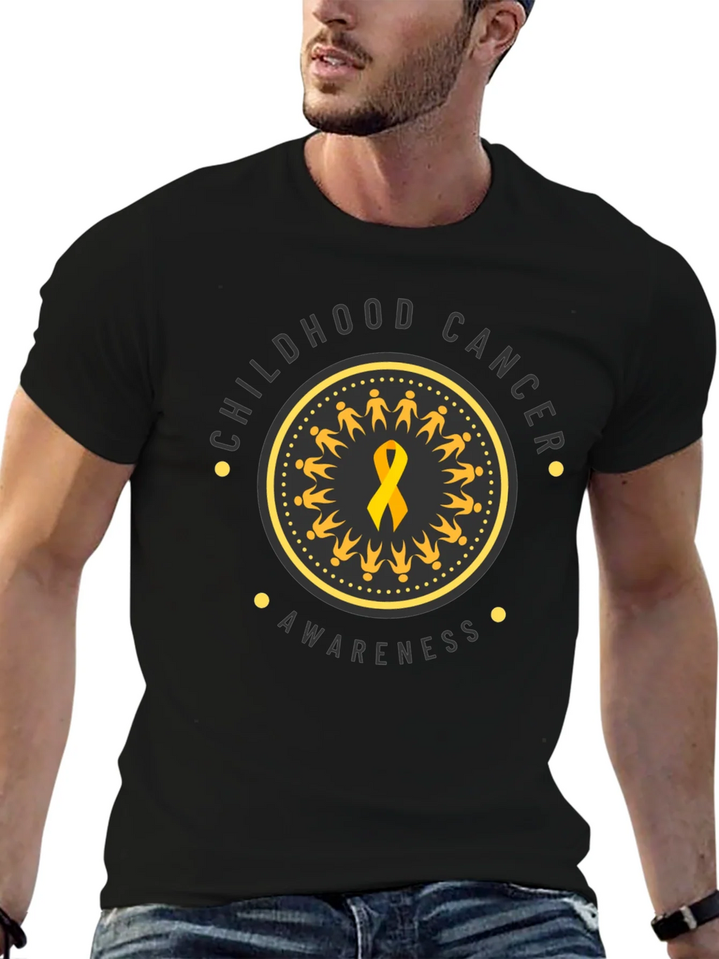 Childhood Cancer Awareness Ribbon Graphic T-Shirt product image 6