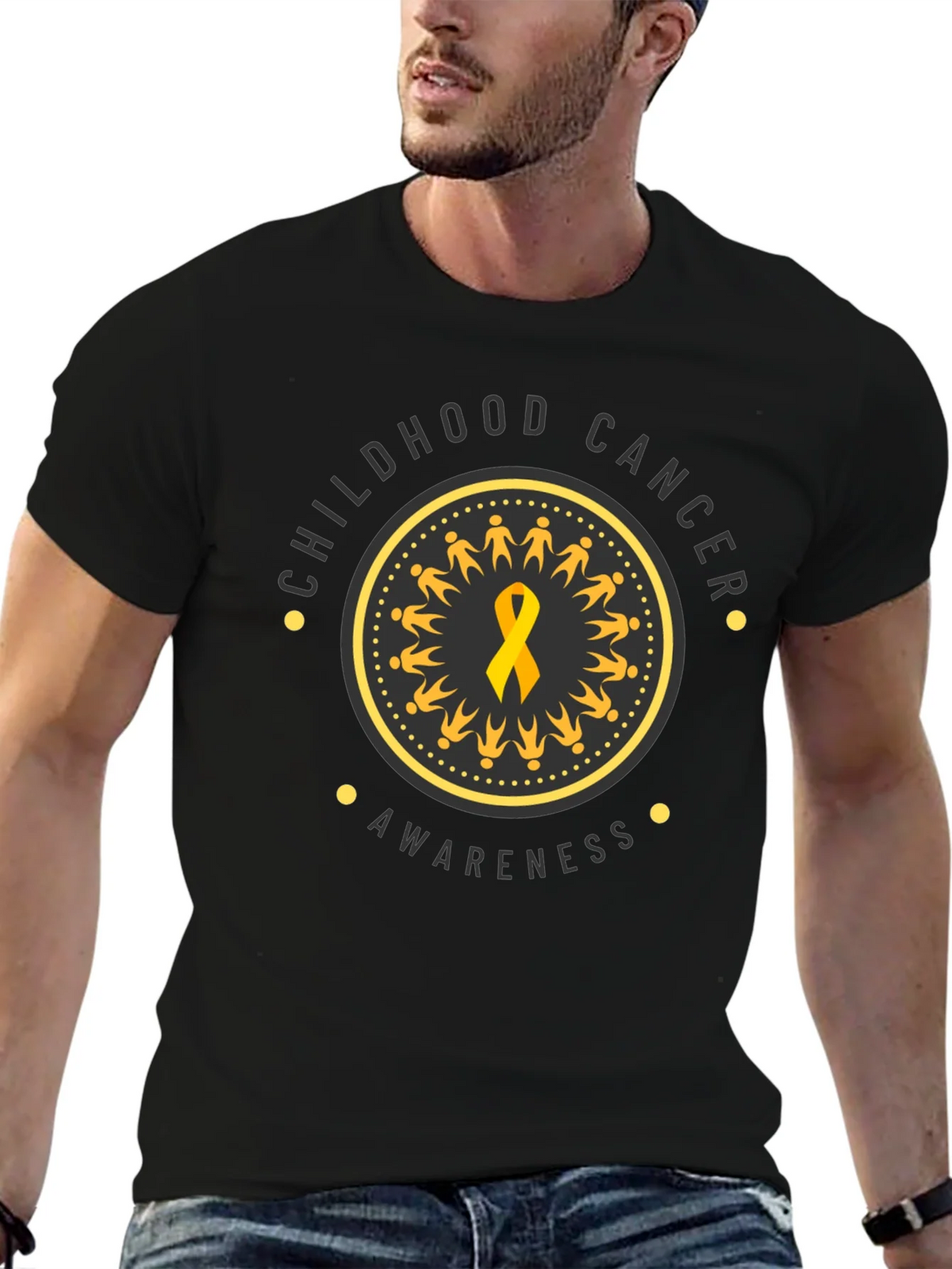 Childhood Cancer Awareness Ribbon Graphic T-Shirt product image 6