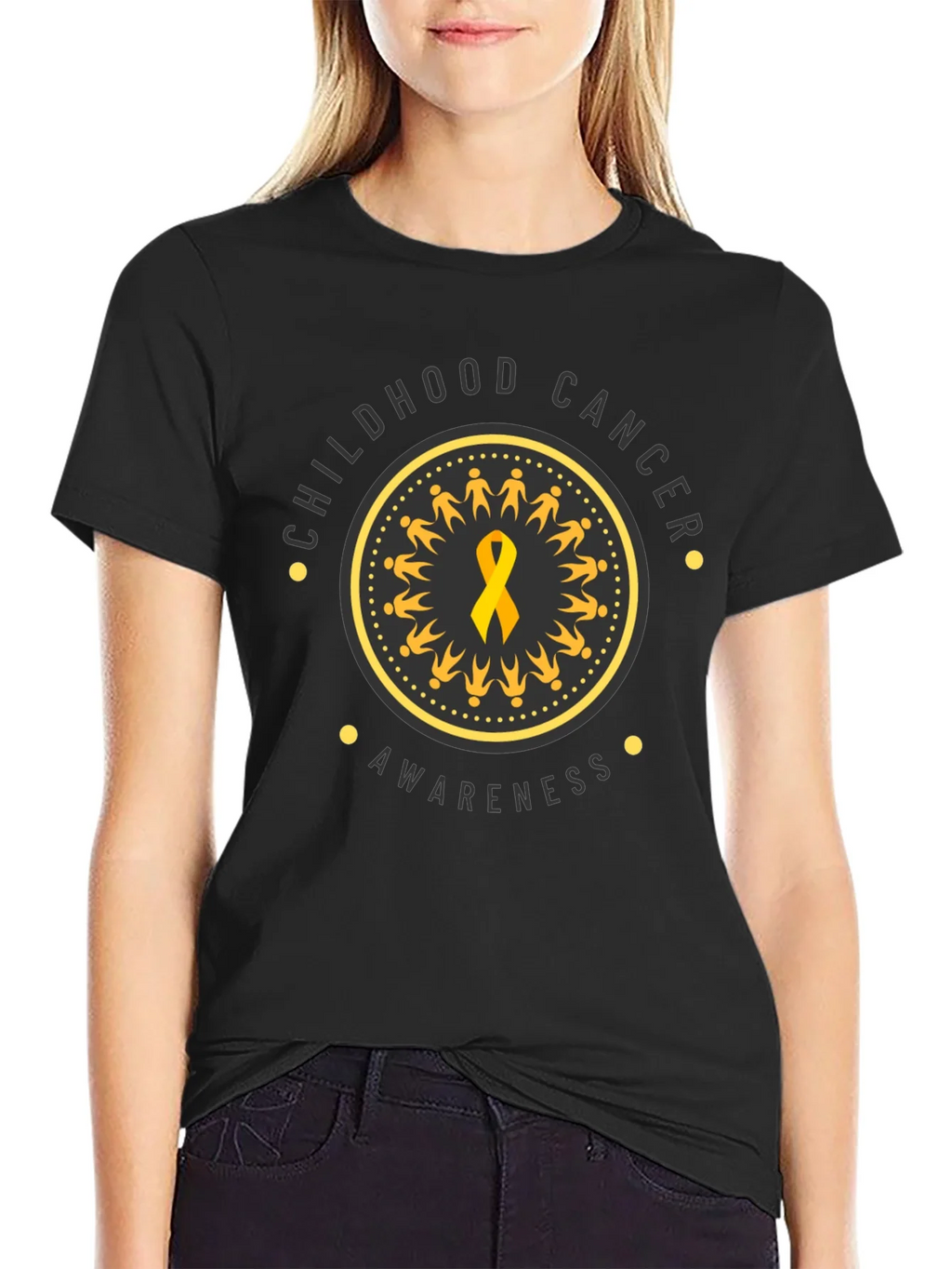 Childhood Cancer Awareness Ribbon Graphic T-Shirt product image 2