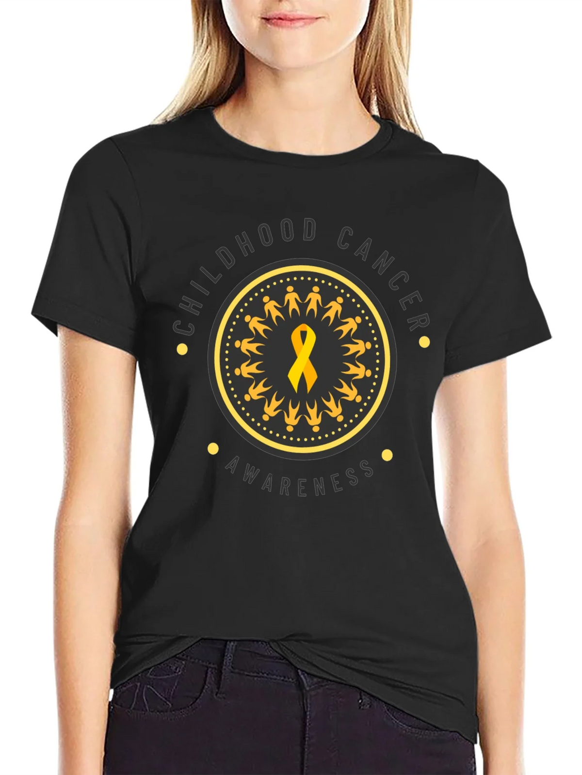 Childhood Cancer Awareness Ribbon Graphic T-Shirt product image 2