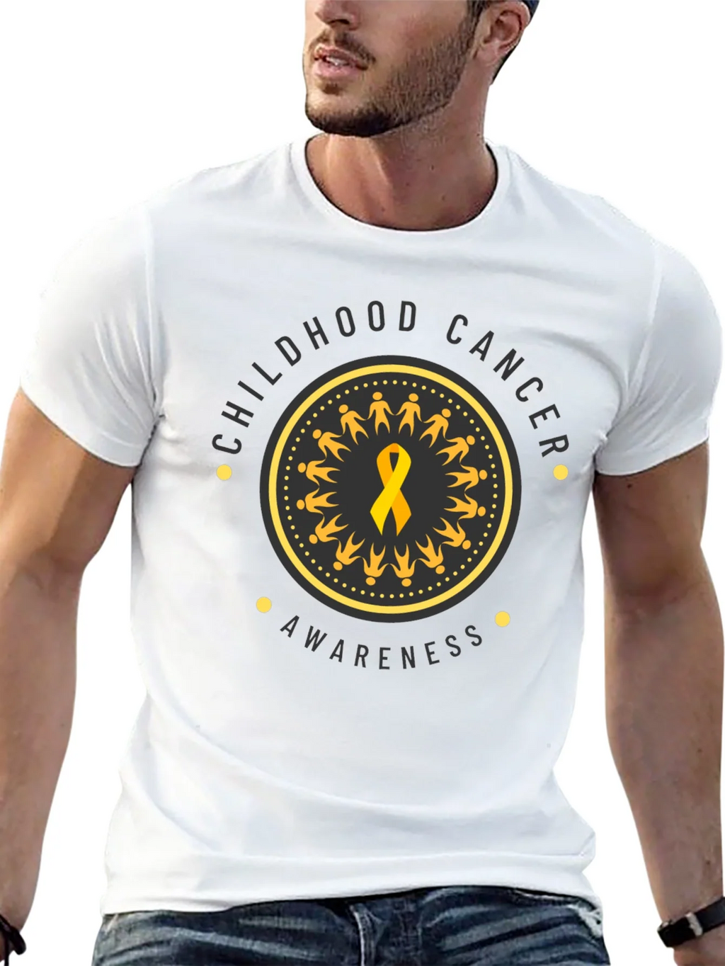 Childhood Cancer Awareness Ribbon Graphic T-Shirt product image 12