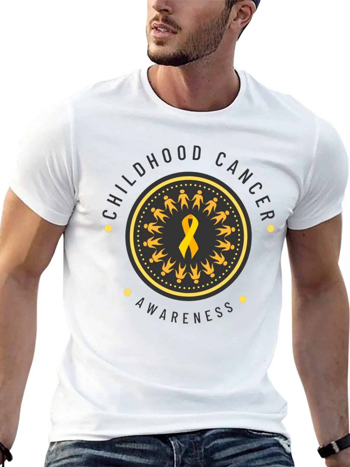 Childhood Cancer Awareness Ribbon Graphic T-Shirt product image 12