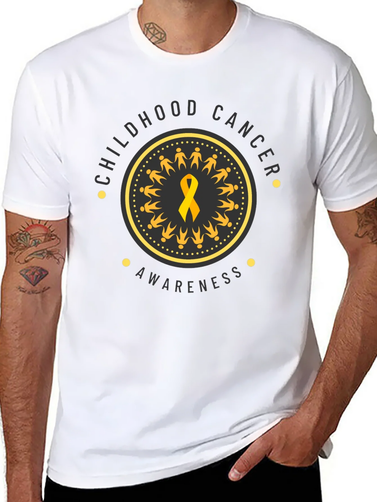 Childhood Cancer Awareness Ribbon Graphic T-Shirt product image 7