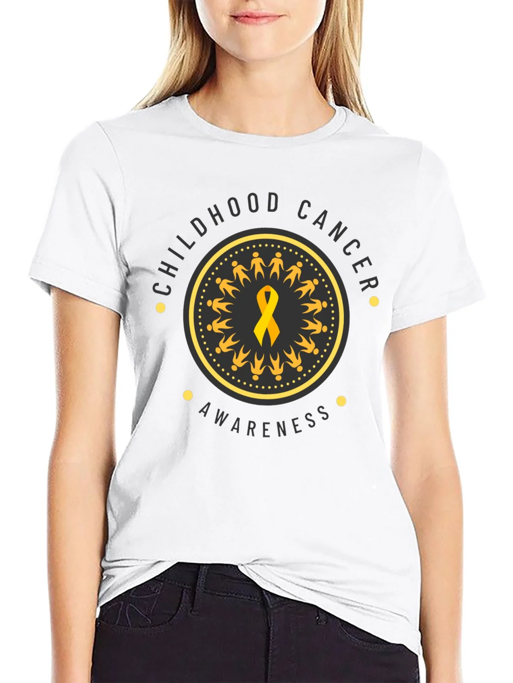 Childhood Cancer Awareness Ribbon Graphic T-Shirt product image 8