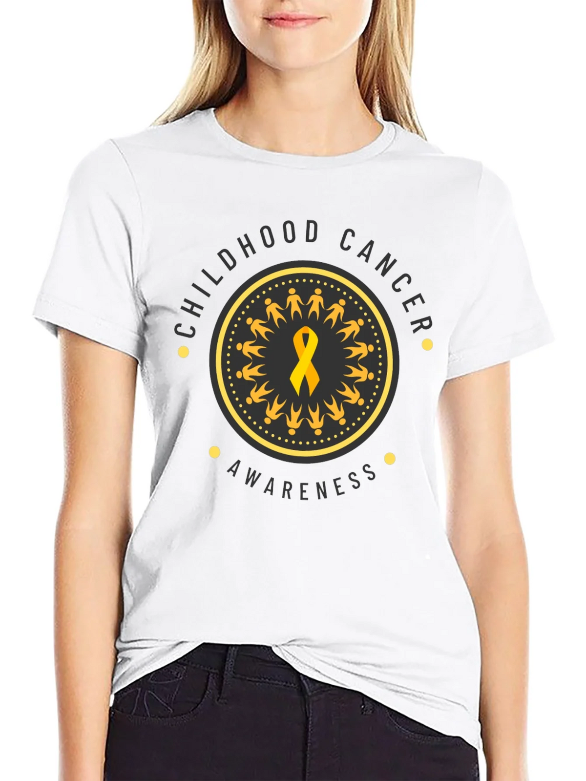 Childhood Cancer Awareness Ribbon Graphic T-Shirt product image 8