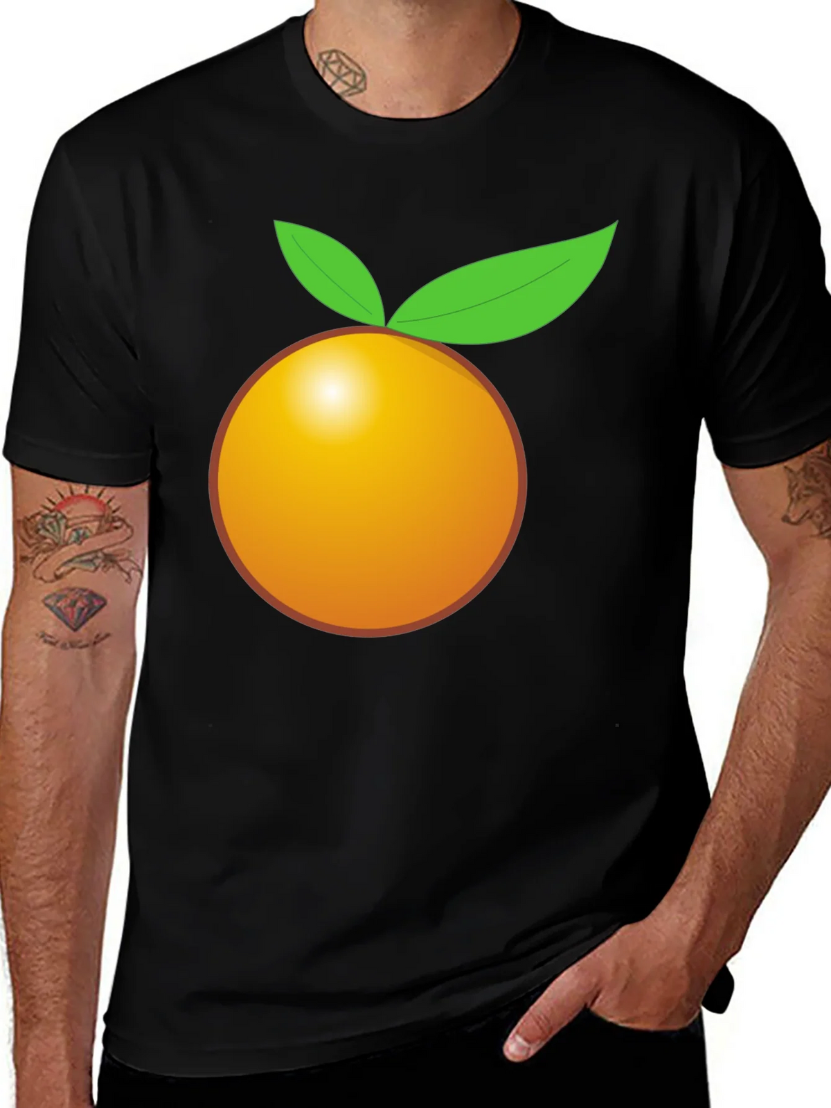 Orange Graphic Tee - Bold Black T-Shirt product image 1