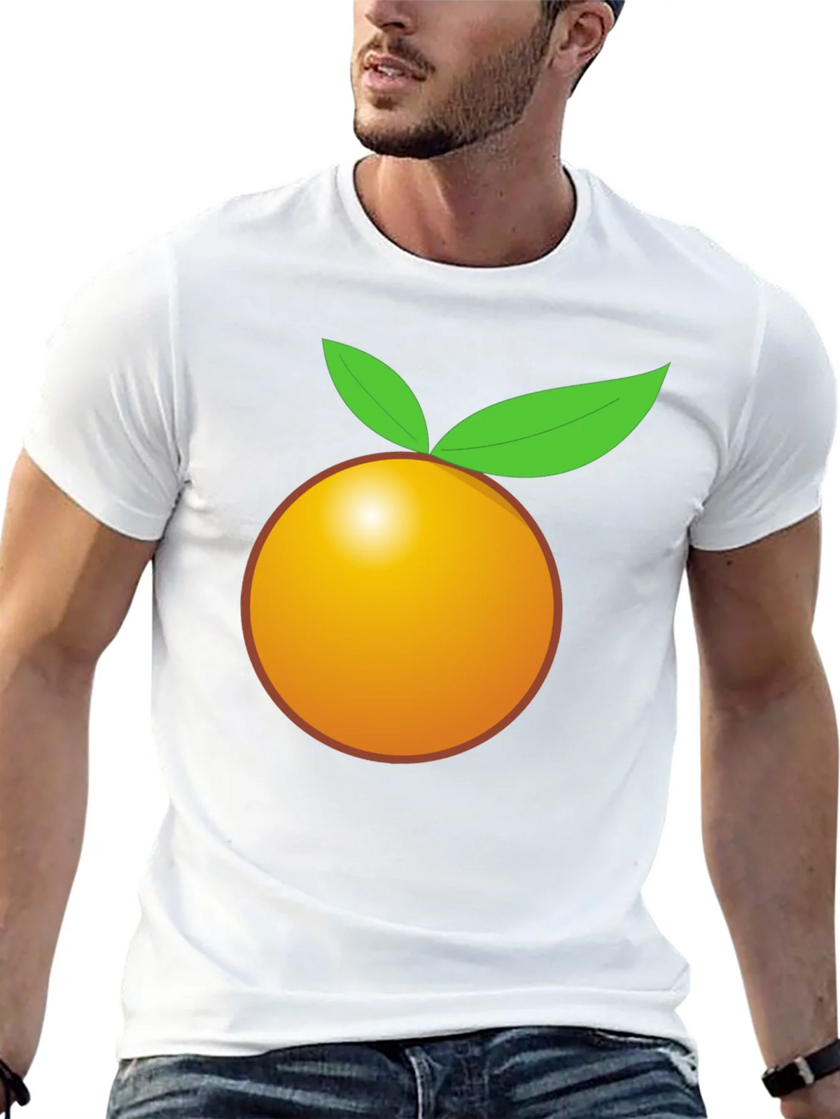 Orange Graphic Tee - Bold Black T-Shirt product image 12