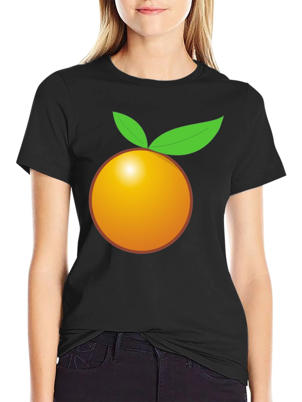 Orange Graphic Tee - Bold Black T-Shirt product image 2