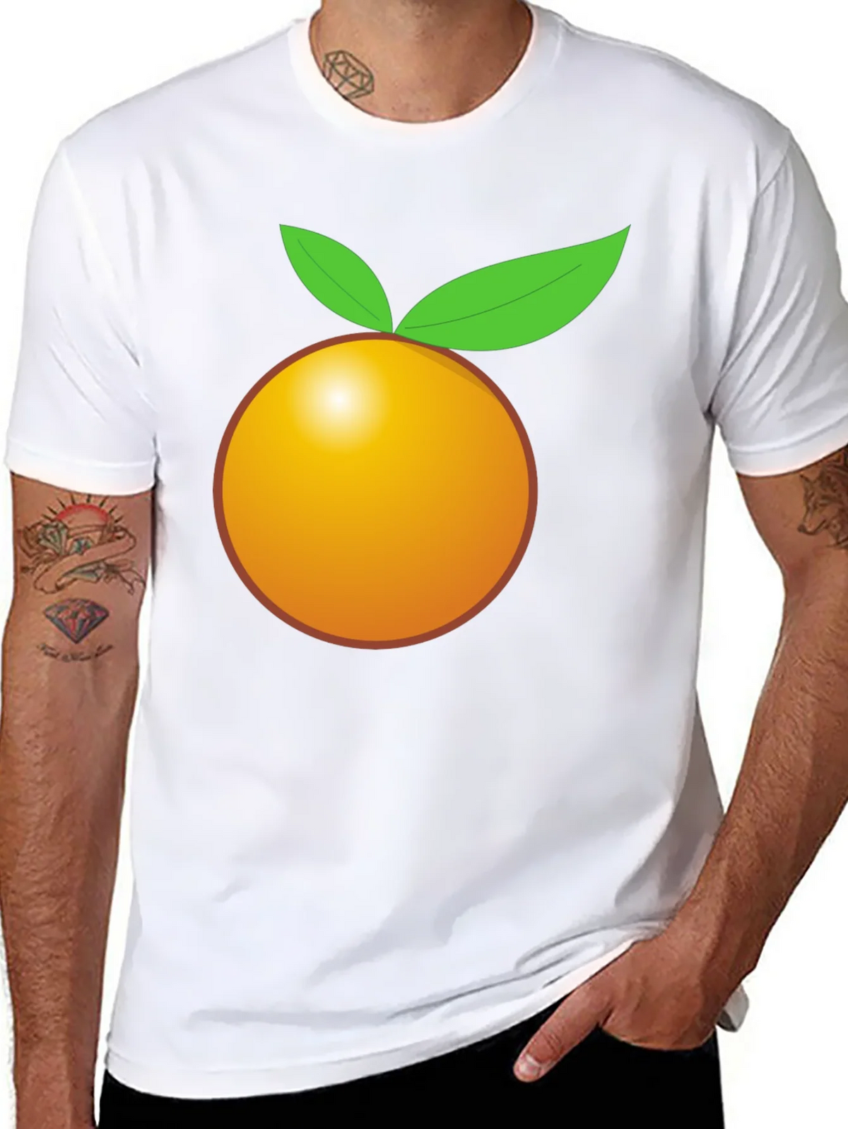 Orange Graphic Tee - Bold Black T-Shirt product image 7