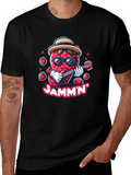 Jammin Strawberry Guitar Player Graphic Tee
