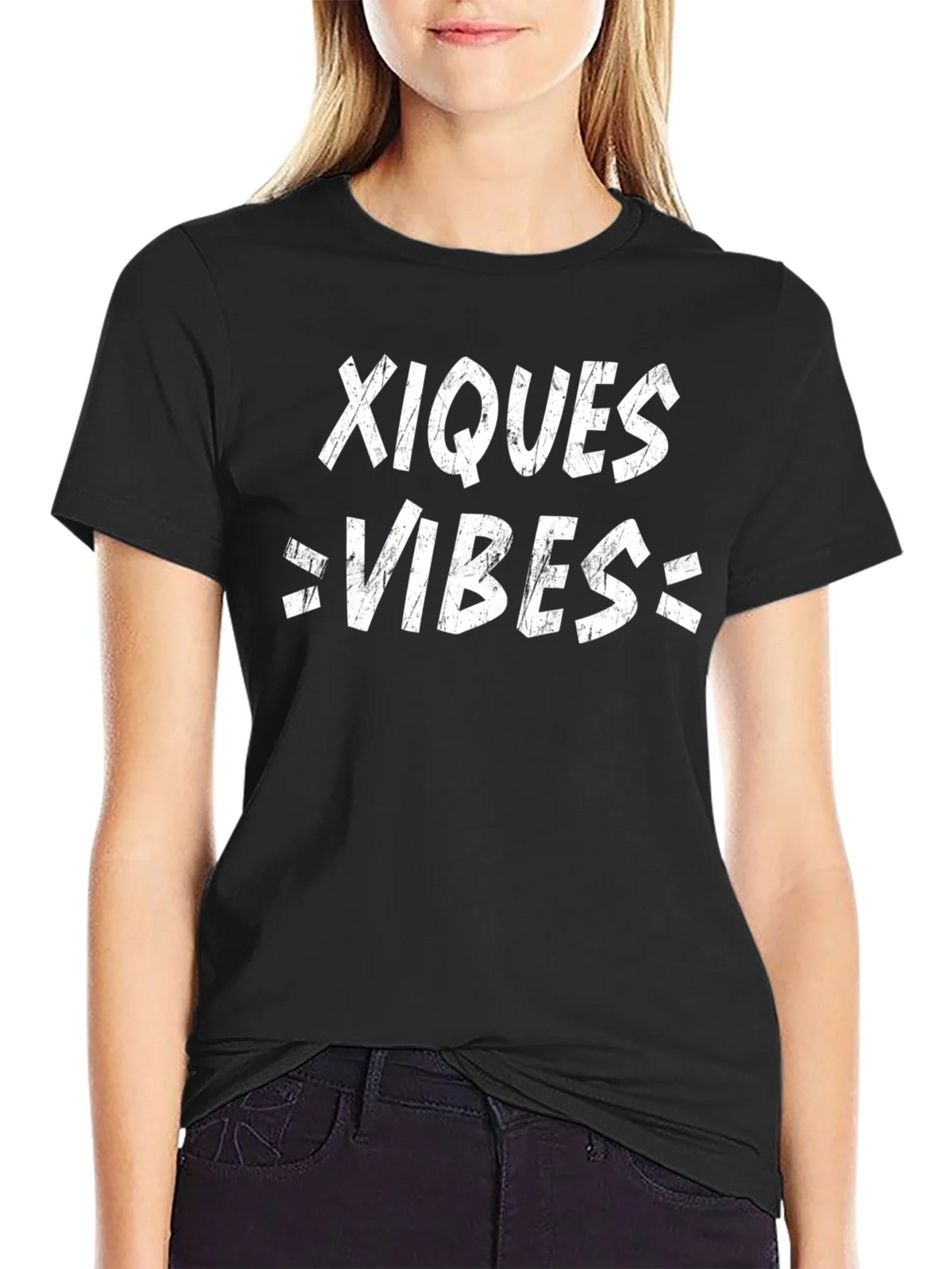 Xiques Vibes Graphic Tee - Casual Black T-Shirt product image 2