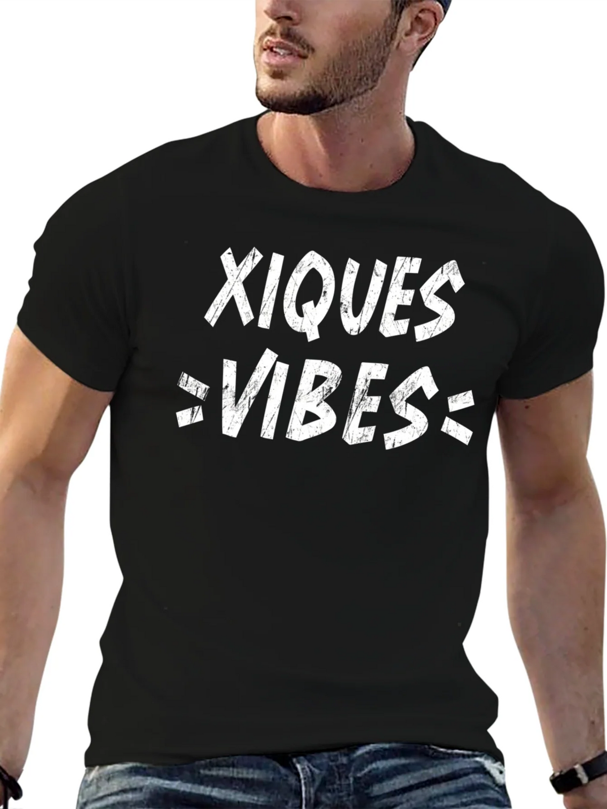 Xiques Vibes Graphic Tee - Casual Black T-Shirt product image 6