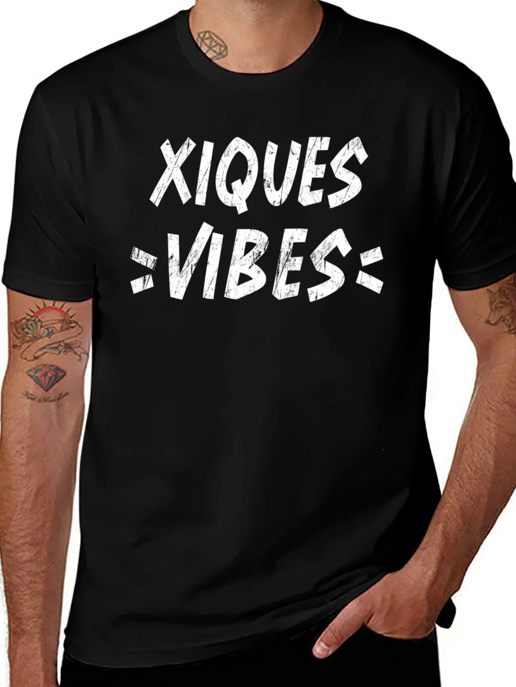 Xiques Vibes Graphic Tee - Casual Black T-Shirt product image 1