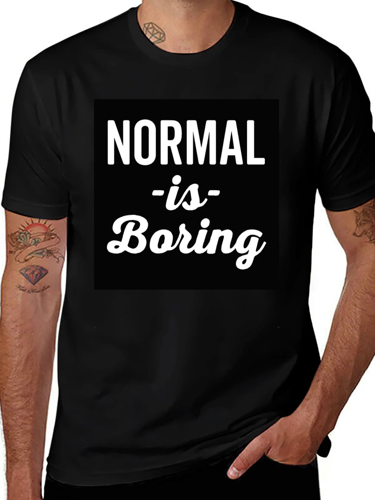 Normal is Boring Graphic Tee product image 1