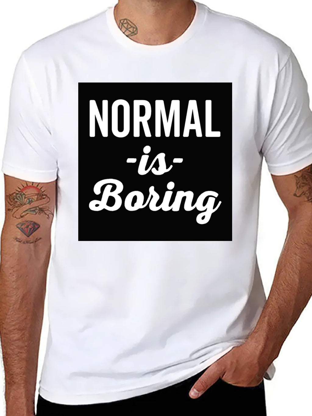 Normal is Boring Graphic Tee product image 7