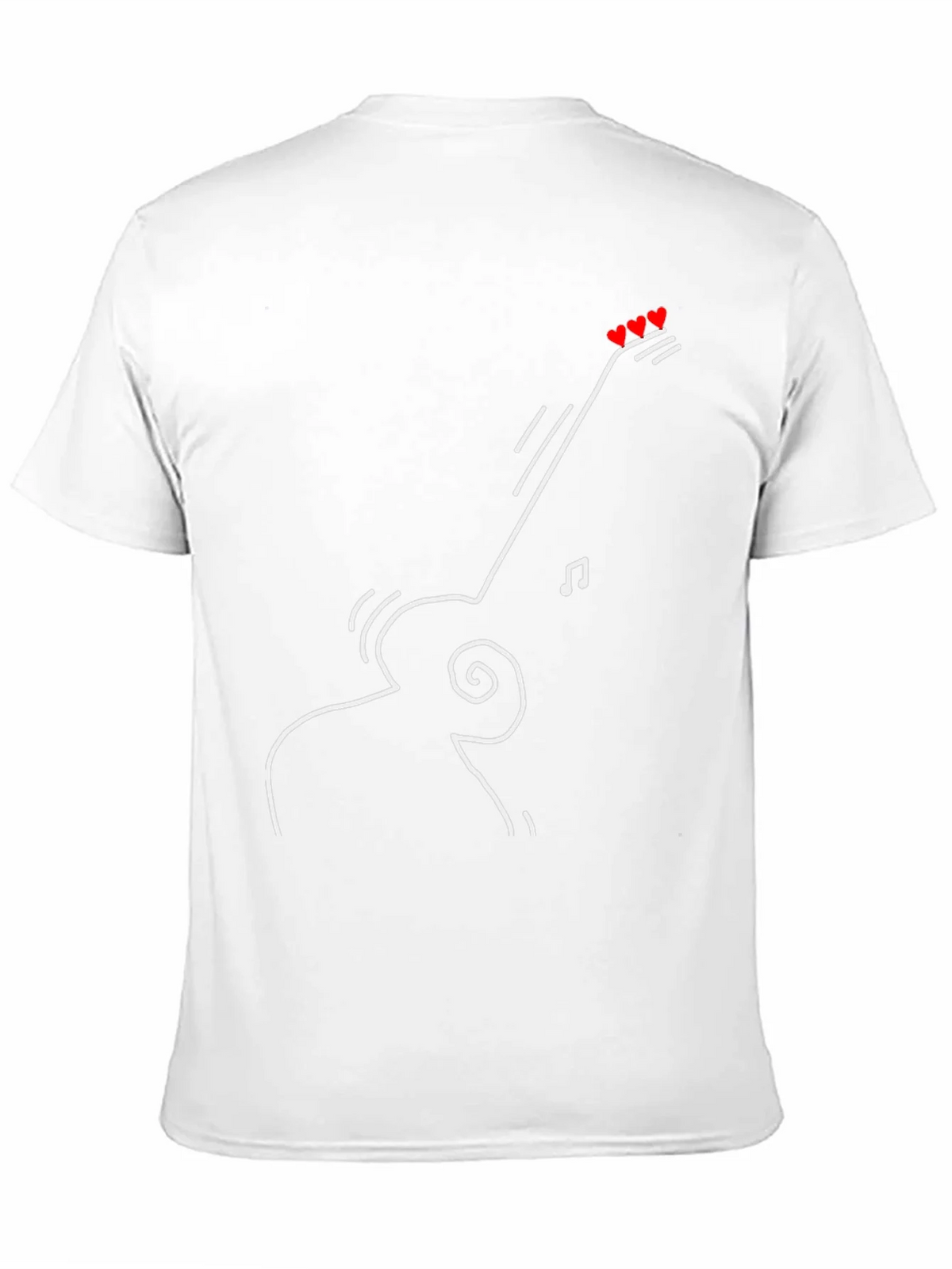 Guitar Heart Tee - Black Graphic T-Shirt product image 10