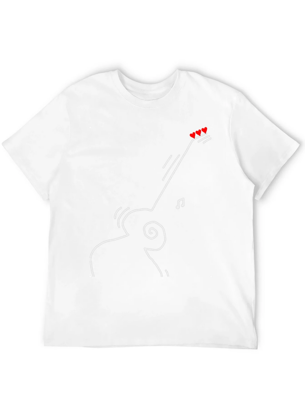 Guitar Heart Tee - Black Graphic T-Shirt product image 11