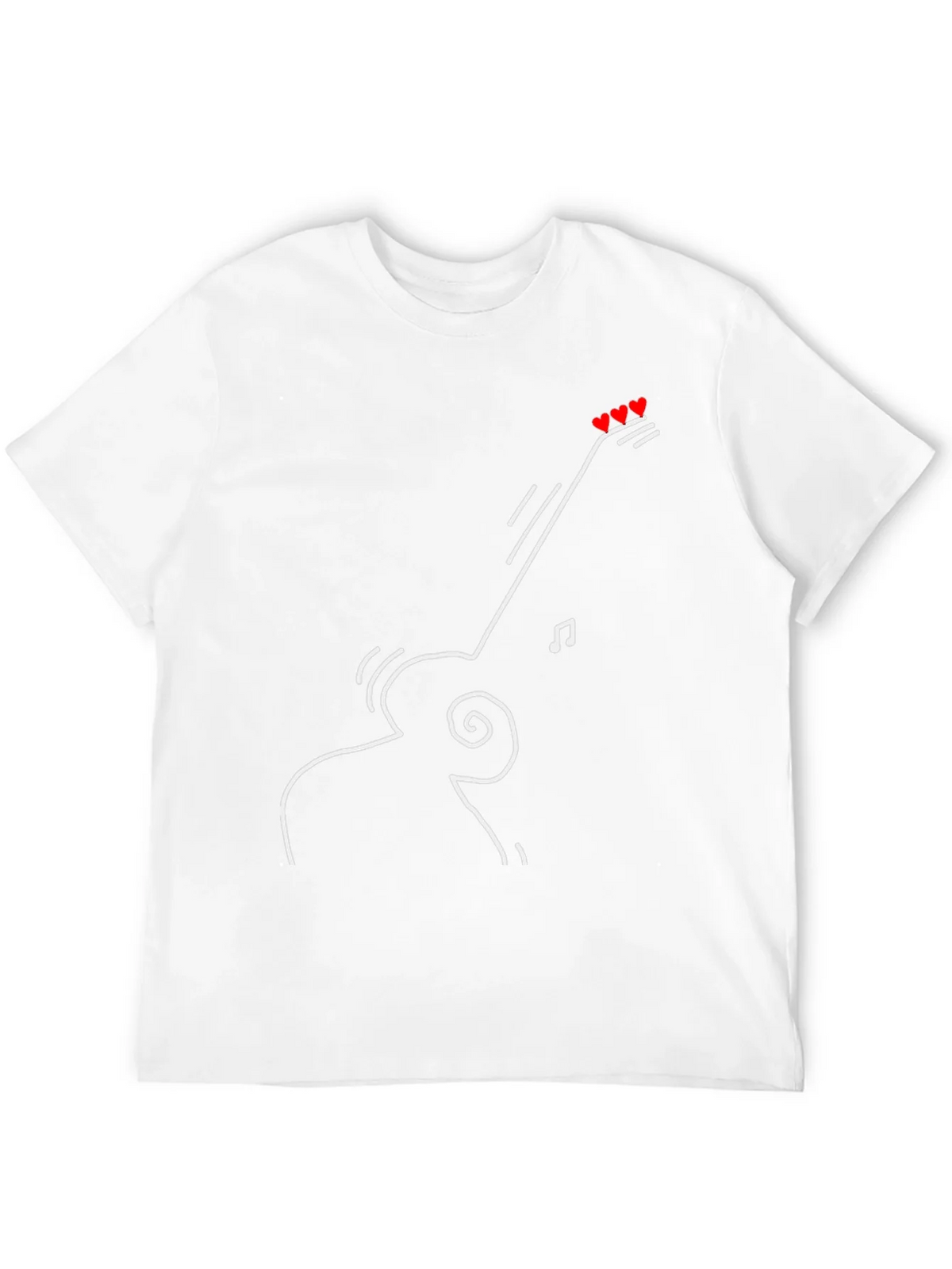 Guitar Heart Tee - Black Graphic T-Shirt product image 11