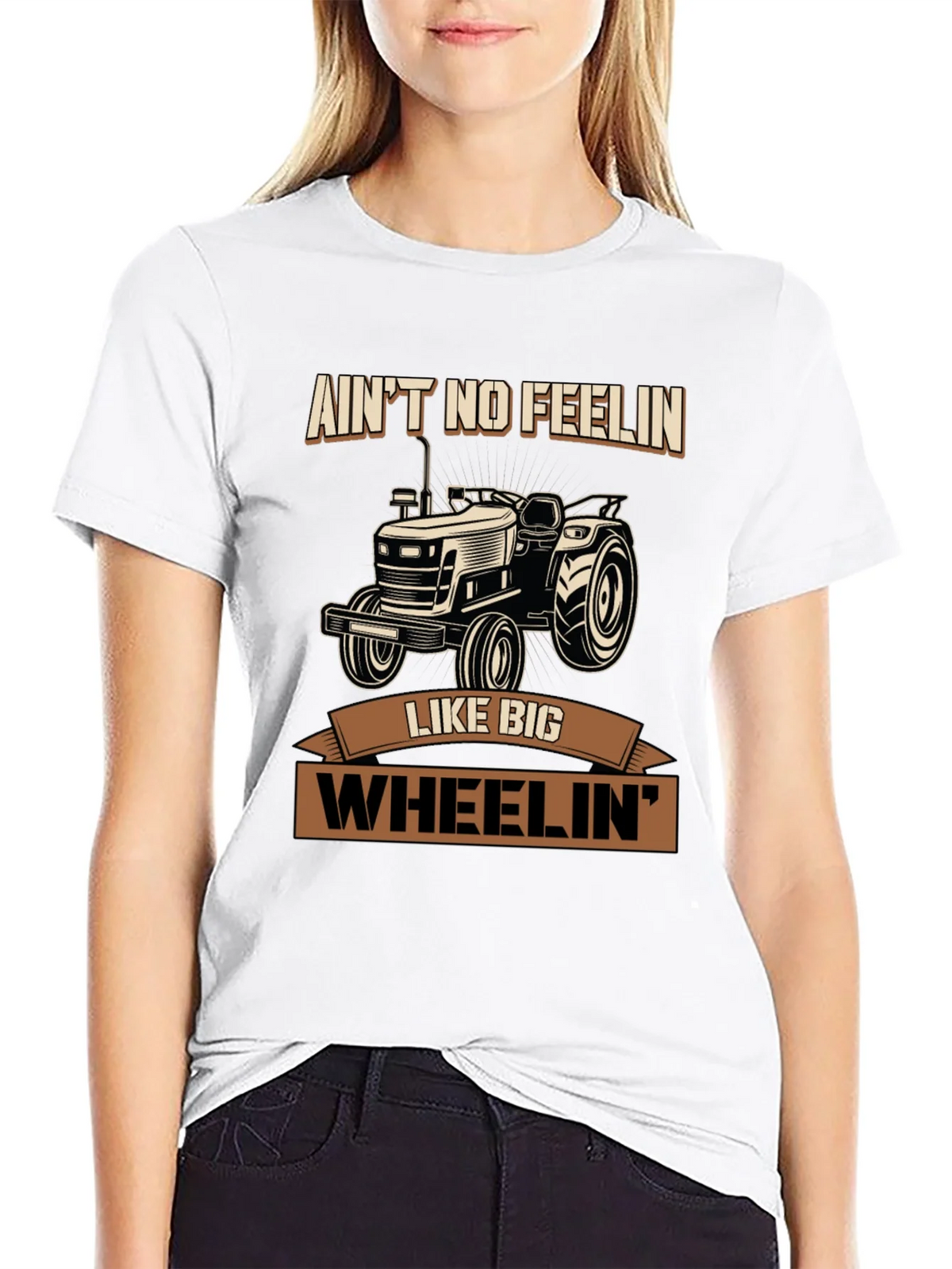 Aint No Feelin Like Big Wheelin Tractor Graphic Tee product image 8