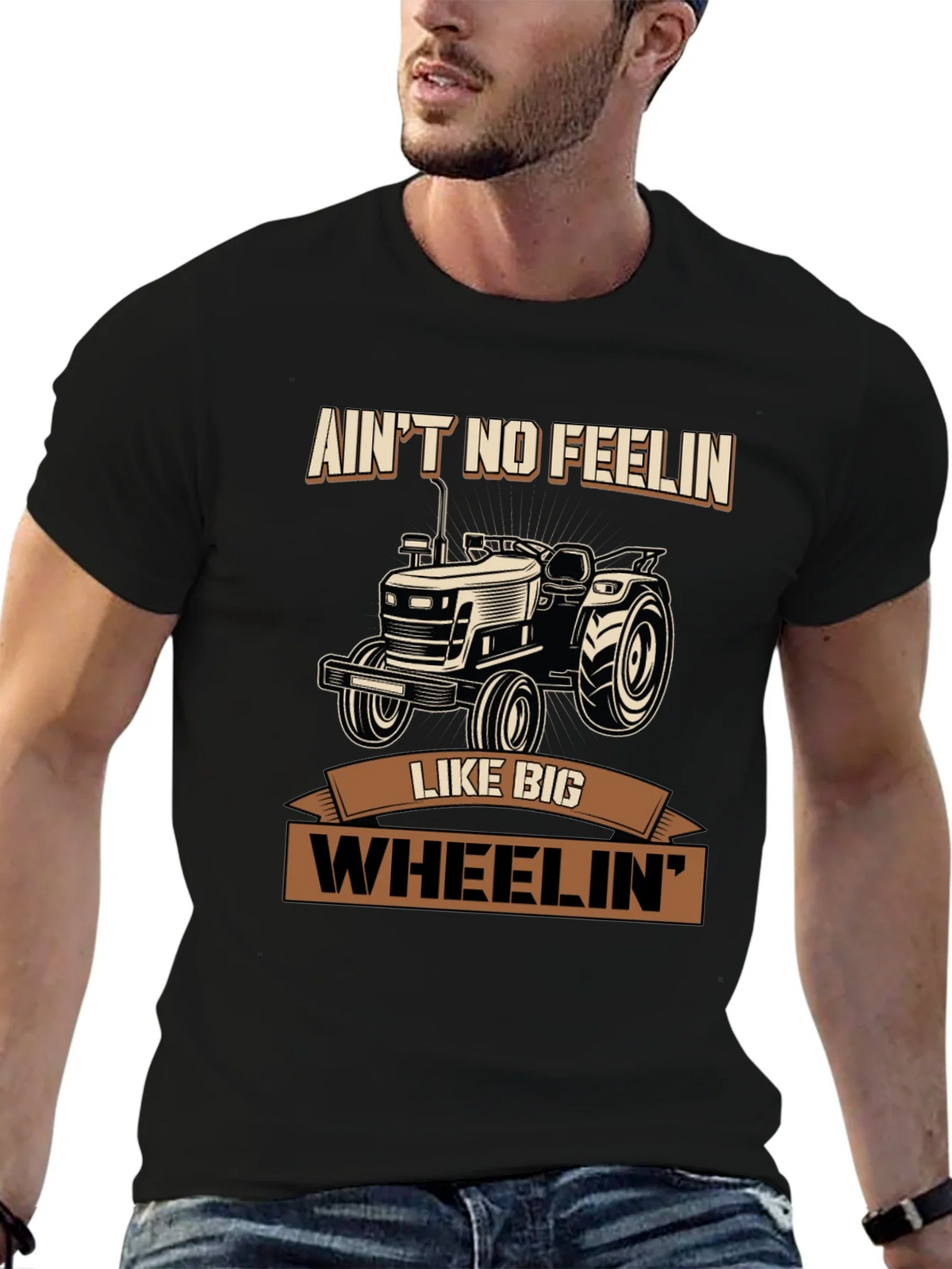 Aint No Feelin Like Big Wheelin Tractor Graphic Tee product image 6
