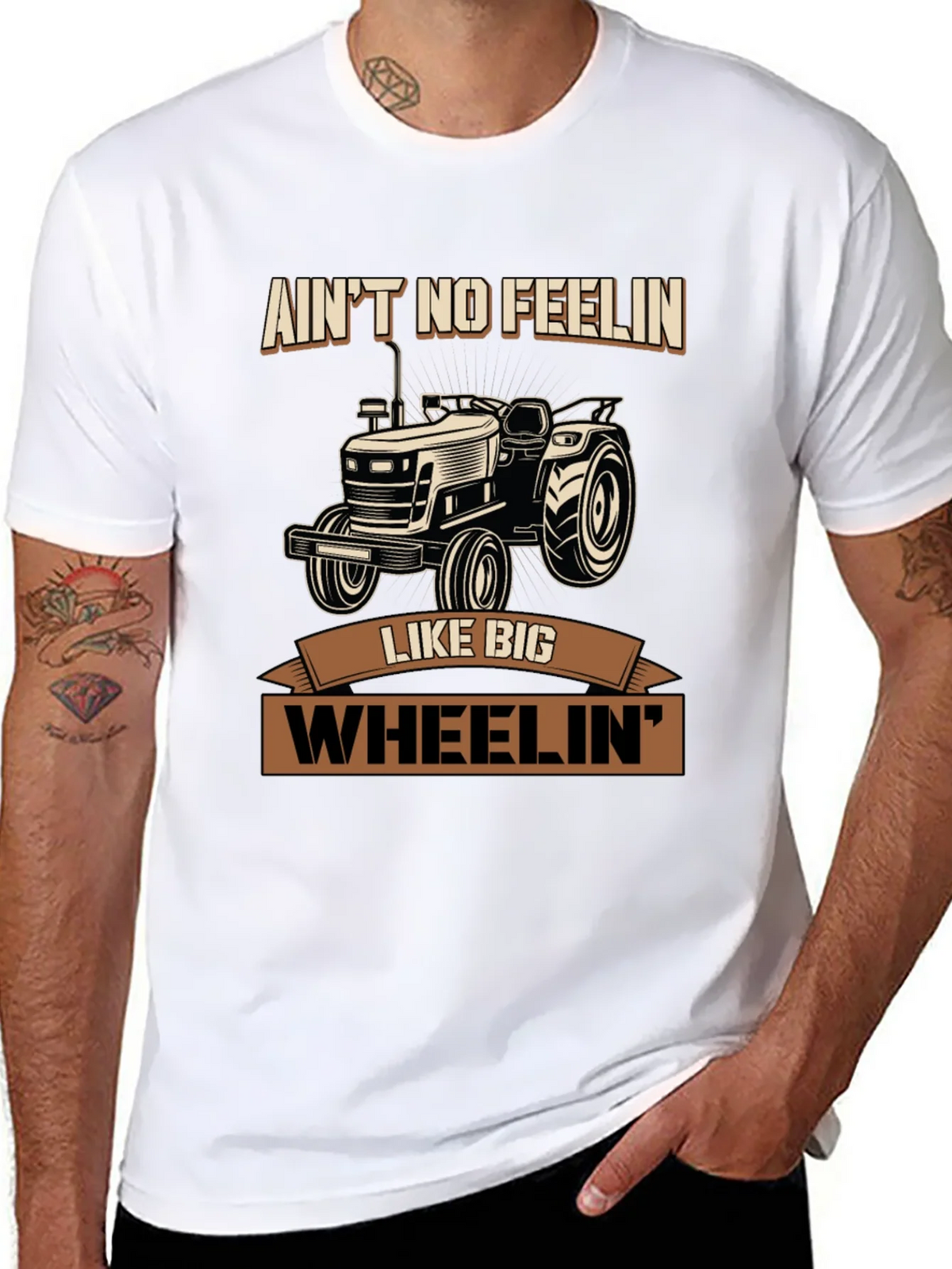 Aint No Feelin Like Big Wheelin Tractor Graphic Tee product image 7