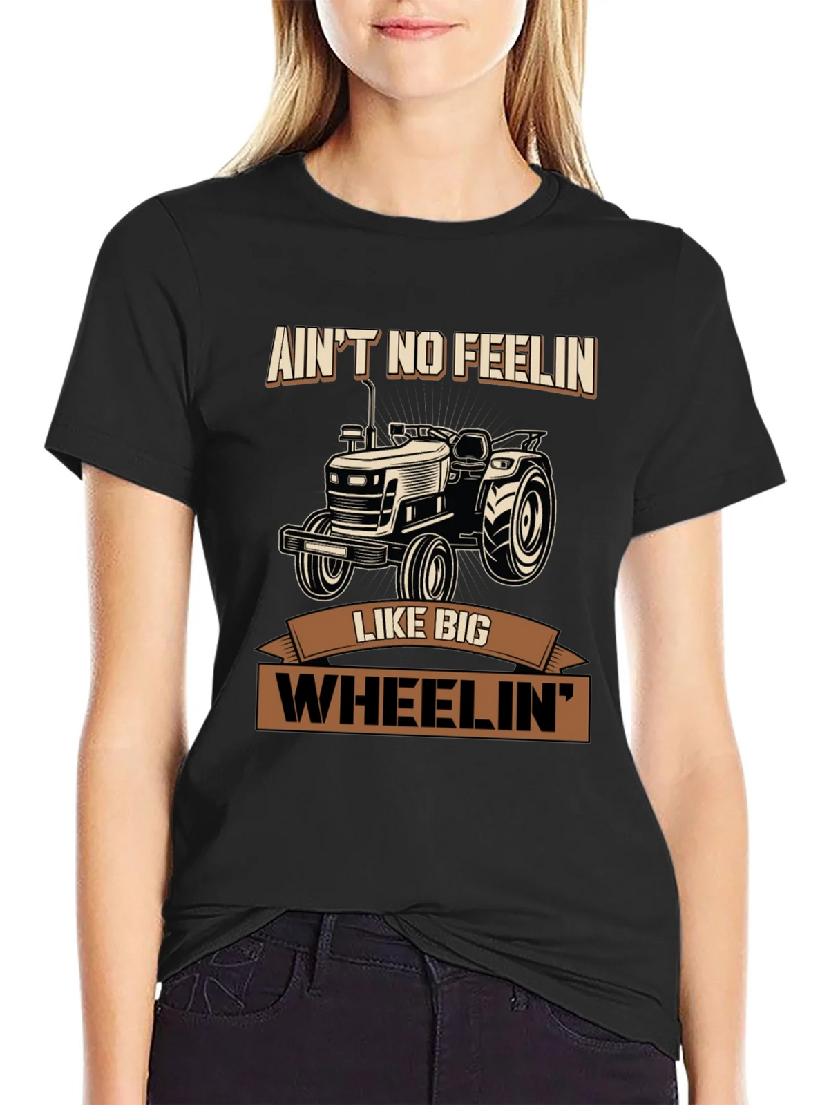 Aint No Feelin Like Big Wheelin Tractor Graphic Tee product image 2