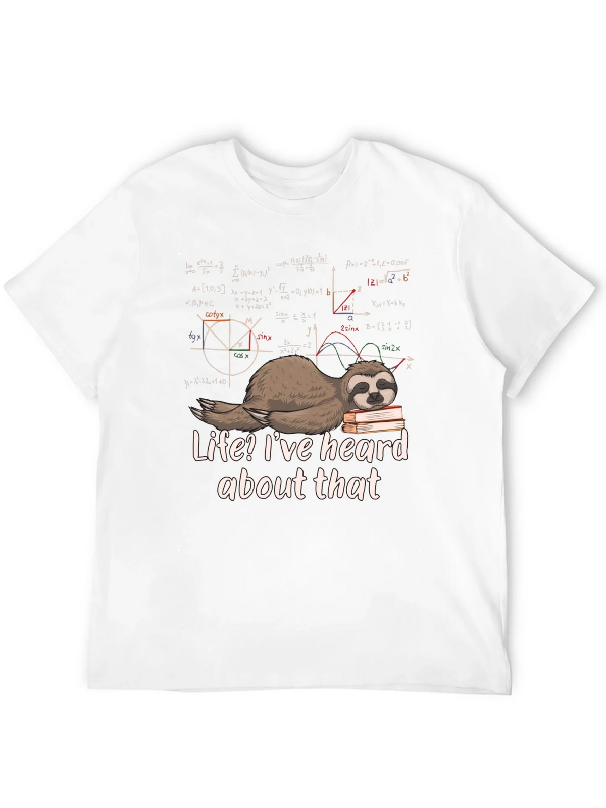 Math Sloth T-Shirt - Funny Lazy Geek Tee product image 11