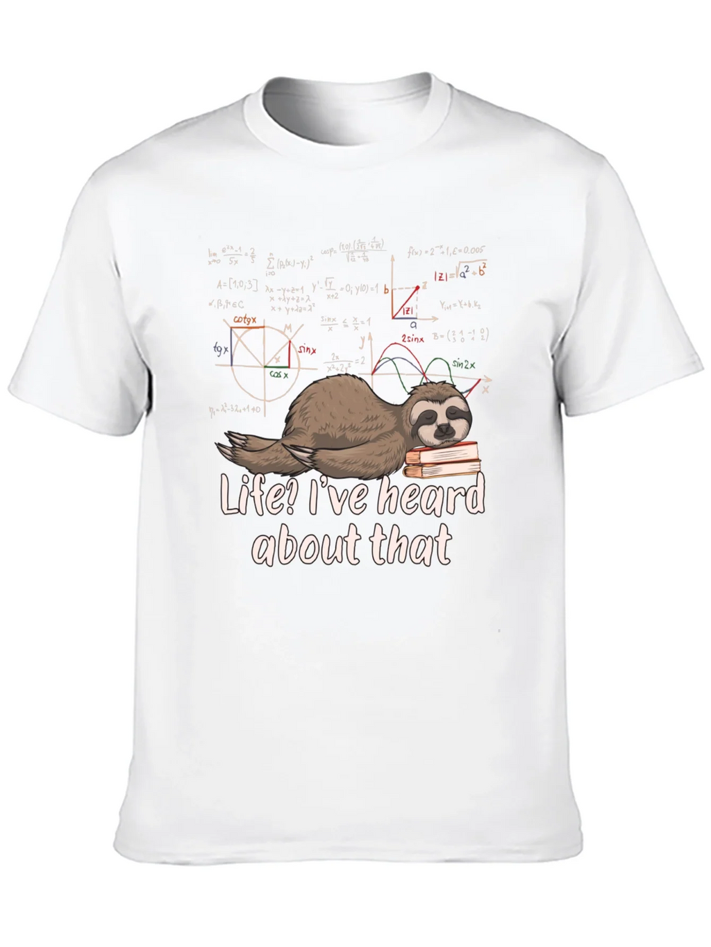 Math Sloth T-Shirt - Funny Lazy Geek Tee product image 9