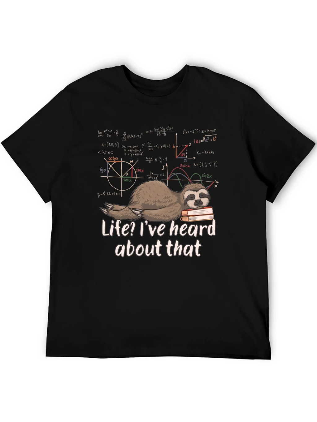 Math Sloth T-Shirt - Funny Lazy Geek Tee product image 5